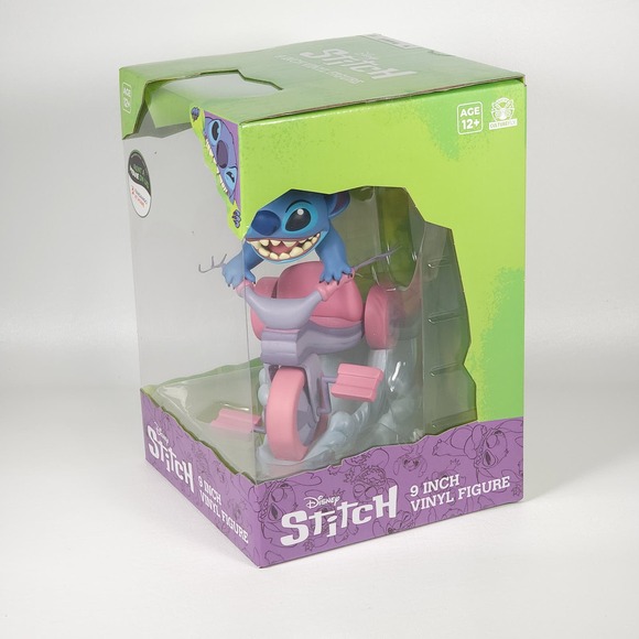 New Disney Stich 9 Inch 9” Vinyl Figure Tricycle‎ By Culturefly Brand New In Box - Picture 6 of 8